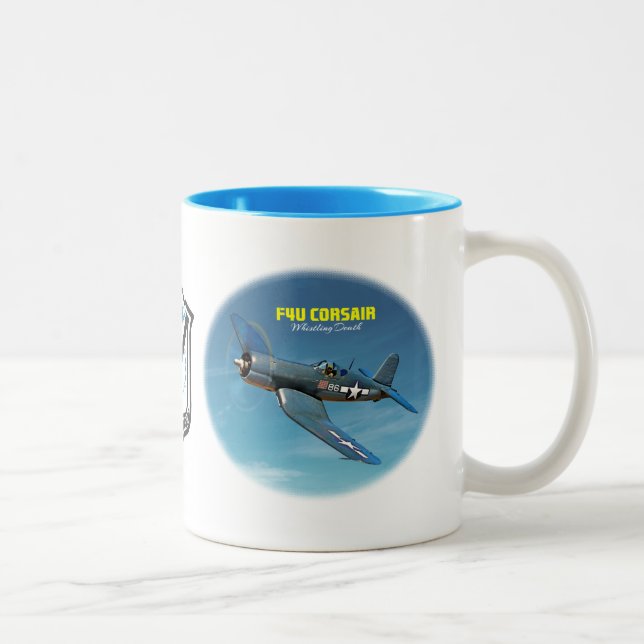F4U Seeräuber Zweifarbige Tasse (Rechts)