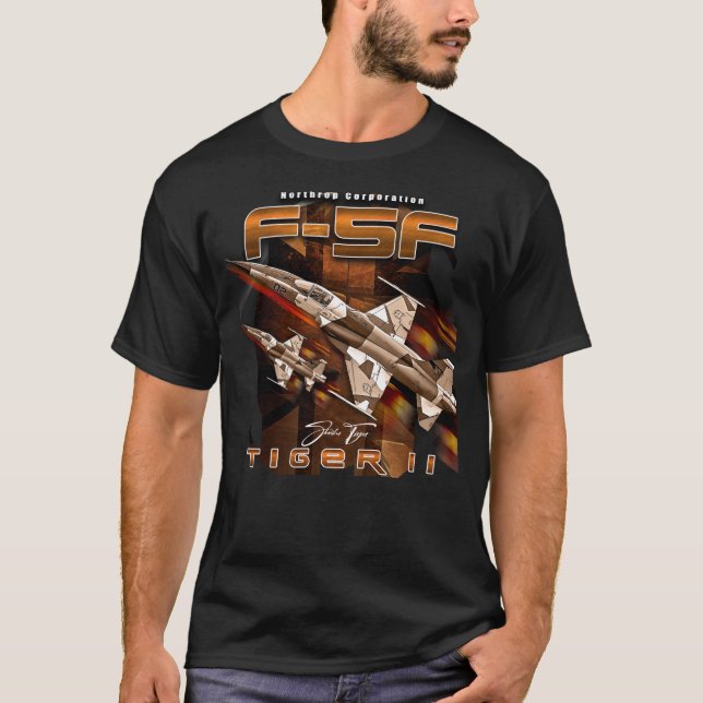 F5 Northrop Tiger II Supersonaler Leichtflugzeug T-Shirt (Vorderseite)