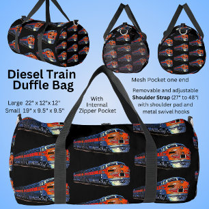 F7 Orange Diesel Lokomotive Duffle Bag