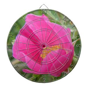 F7 Wilde Rose Helle Pink Blüte Dartscheibe
