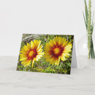 F8 Gelbe Wildblumen Gaillardia Karte