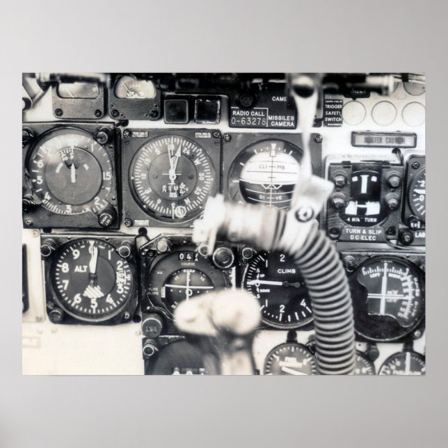 F-100-Instrumentenfeld Poster (Vorne)