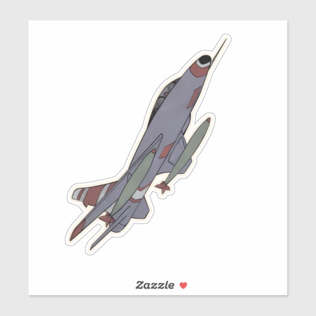 F-100 Super-Säbel, Kampfflugzeug Aufkleber (Blatt)