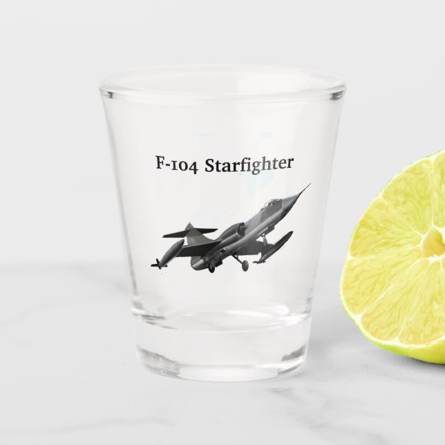 F-104 Starfighter Shot Glass Schnapsglas (Vorderseite)