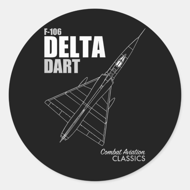 F-106 Delta Dart Runder Aufkleber (Vorderseite)