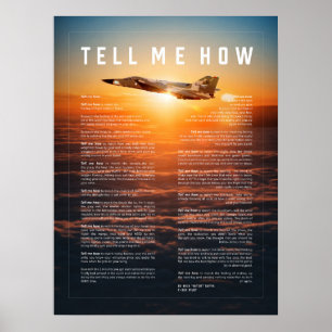 F-111F mit Tell Me How ode to flight Poster