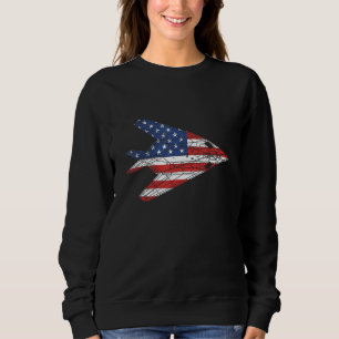 F-117 Stealth Nighthawk Aircraft American Flag F11 Sweatshirt