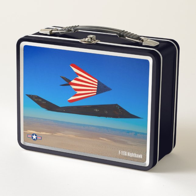 F-117A NIGHTHAWK METALL BROTDOSE (Vorderseite)