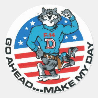 F-14 Mein Tag Runder Aufkleber