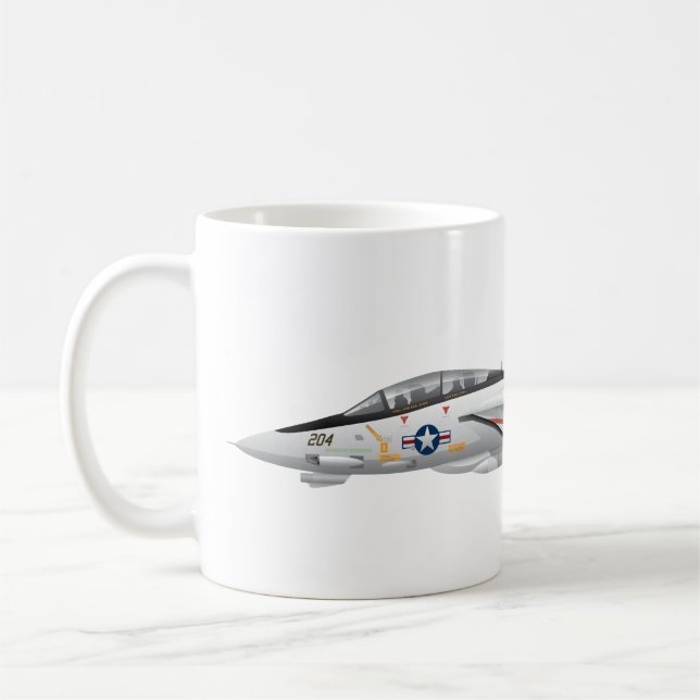 F-14 Militärischer Kampfjet von Tomcat VF-21 Kaffeetasse (Links)