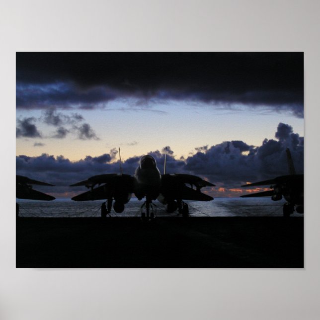 F-14 Sonnenuntergang Poster (Vorne)