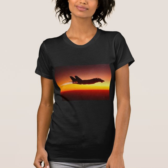 F-14 TOMCAT IM NEBENBRENNER T-Shirt (Vorderseite)