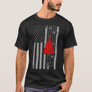 F-14 Tomcat Kampfflugzeug Jet American Flag Runway T-Shirt