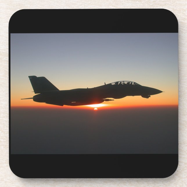 F 14 Tomcat Kampfjet Getränkeuntersetzer (Vorderseite)