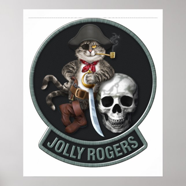 F-14 Tomcat Mascot-Piratenflaggen Poster (Vorne)