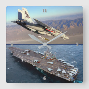 F-14 TOMCAT QUADRATISCHE WANDUHR