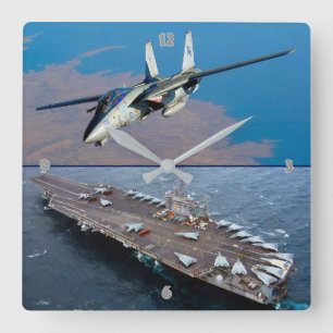 F-14 TOMCAT QUADRATISCHE WANDUHR