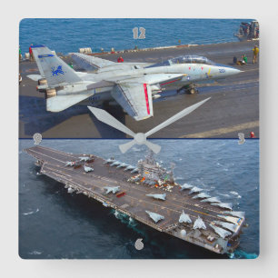 F-14 TOMCAT QUADRATISCHE WANDUHR