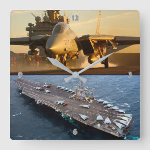 F-14 TOMCAT QUADRATISCHE WANDUHR