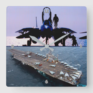 F-14 TOMCAT QUADRATISCHE WANDUHR