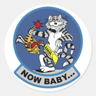 F-14 Tomcat Runder Aufkleber