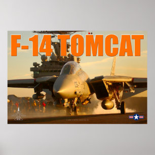F-14 TOMCAT "SUNSET LAUNCH" POSTER