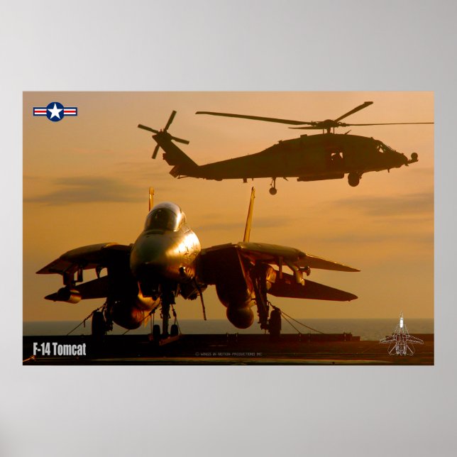 F-14 TOMCAT "SUNSET OPS" POSTER (Vorne)