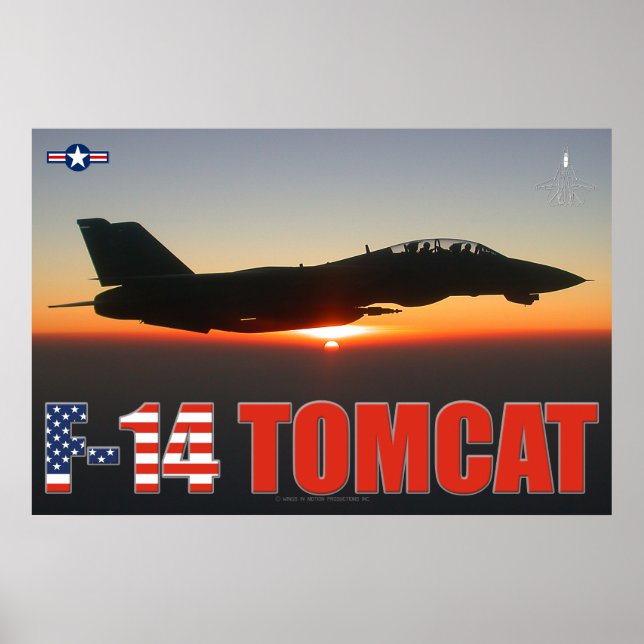 F-14 TOMCAT "SUNSET PATROL" POSTER (Vorne)