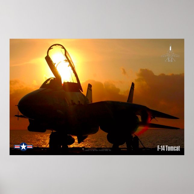 F-14 TOMCAT "SUNSET" POSTER (Vorne)