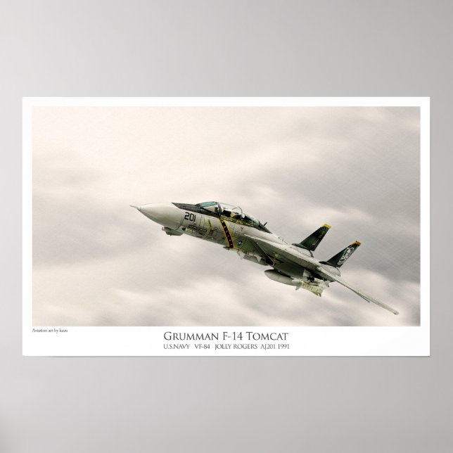 F-14A TOMCAT VF-84-PIRATENFLAGGEN POSTER (Vorne)