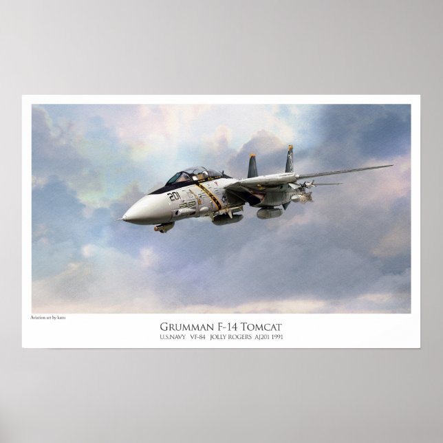 F-14A TOMCAT VF-84-PIRATENFLAGGEN POSTER (Vorne)