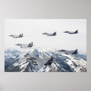 F-15-Adlerflugzeug Poster