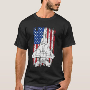 F-15 Eagle Flagge Amerikanisch USA Militärflugzeug T-Shirt