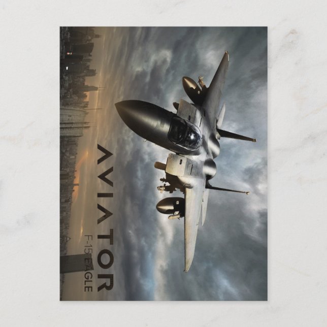 F-15 Eagle Jet Fighter Postkarte (Vorderseite)