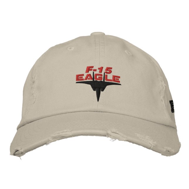F-15 High Tech Eagle Golf Hat Bestickte Baseballkappe (Vorderseite)
