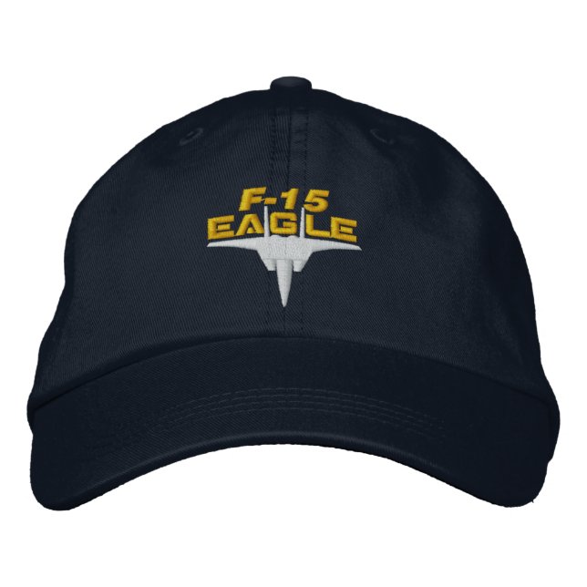 F-15 High Tech Eagle Golf Hat Bestickte Kappe (Vorderseite)
