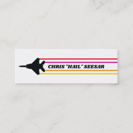 F-15 Pilot Retro Stripe Skinny Business Card Mini Visitenkarte