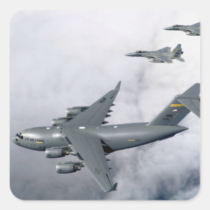 F-15B Adler begleiten den ersten auf Hawaii basier Quadratischer Aufkleber