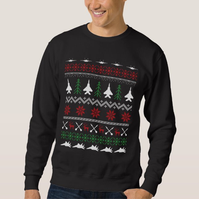 F-15C Weihnachtspulli Sweatshirt (Vorderseite)