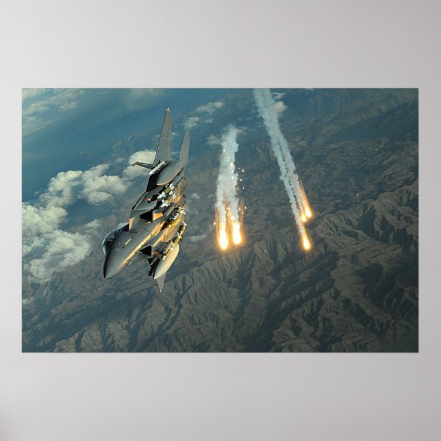 F-15E Strike Eagle Aircraft Poster (Vorne)