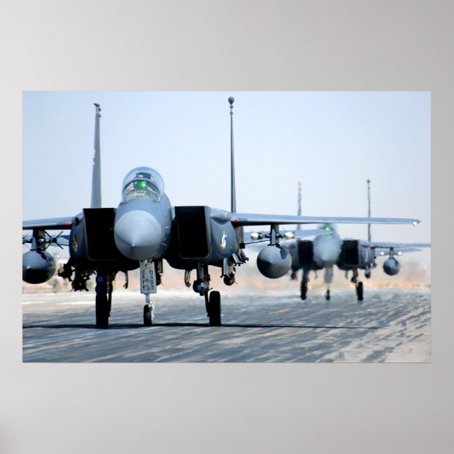 F-15E Strike Eagle Aircraft Poster (Vorne)