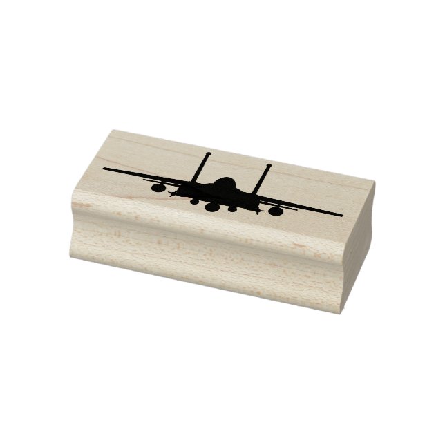 F-15E Strike Eagle Fighter Jet Front Wood Briefmar Gummistempel (Stempel)