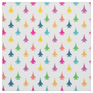 F-15E Strike Eagle Fighter Jets Pattern - Regenbog Stoff