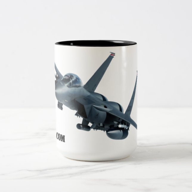 F-15E Strike Eagle Trinkbehälter Zweifarbige Tasse (Mittel)