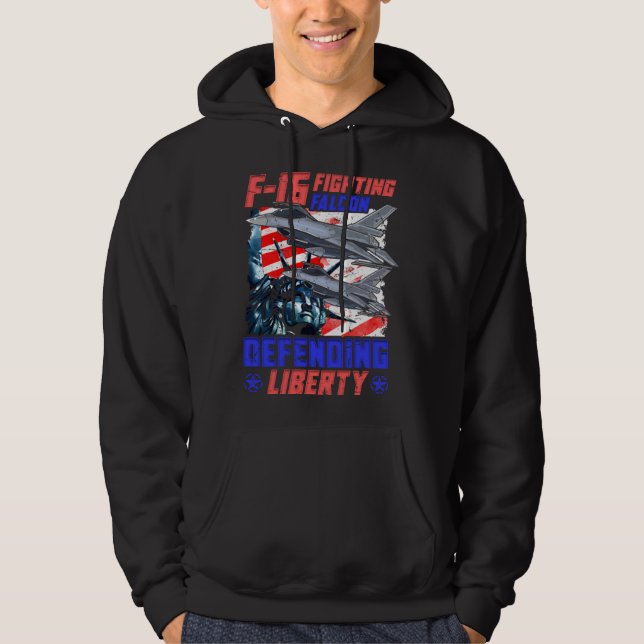 F 16 Airforce Jet Pilot Hoodie (Vorderseite)