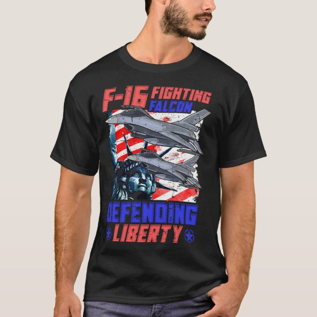 F 16 Airforce Jet Pilot T-Shirt (Vorderseite)