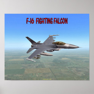F-16 BEKÄMPFUNGSFALCON POSTER