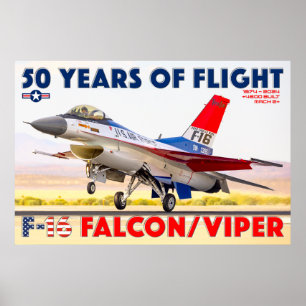 F-16 FALCON/VIPER - 50 JAHRE! POSTER