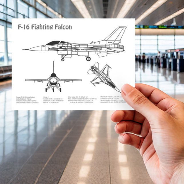 F-16 Falken bekämpfen - Flugzeugherstellungspläne  Postkarte (Von Creator hochgeladen)