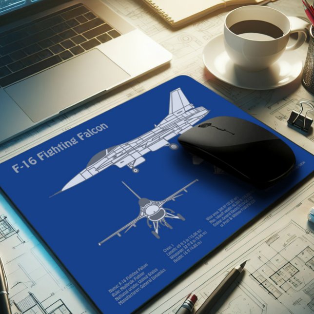 F-16 Falken bekämpfen - Flugzeugkonzept ABD Mousepad (Von Creator hochgeladen)